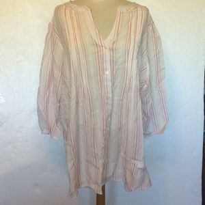 New Avenue Red and White Shirt Sz 26/28